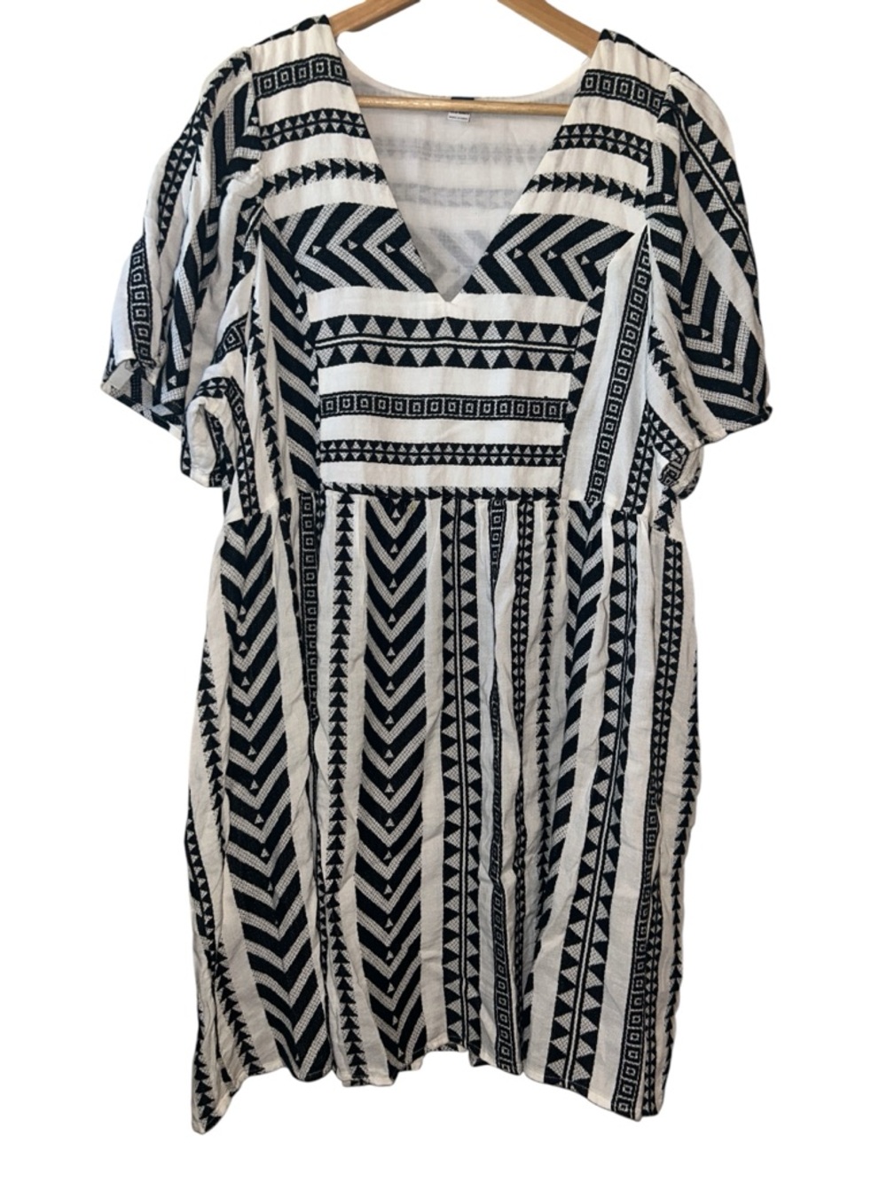 Old Navy Jacquard Mini Swing Dress Geometric Tribal Southwestern Women’s Size XL